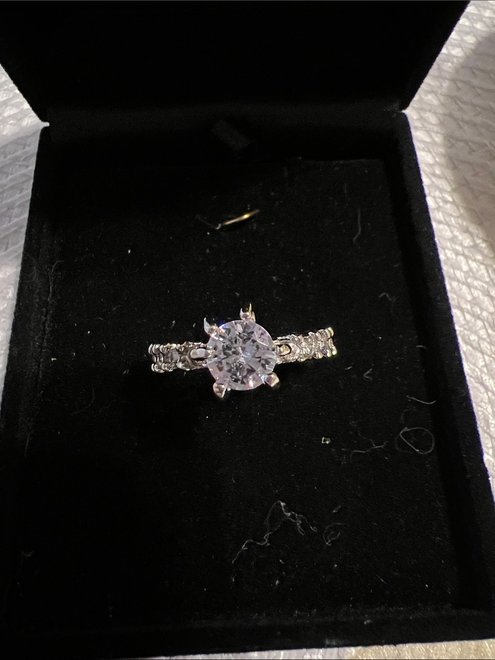 Sterling Silver Clear Cubic Zirconia Solitaire Ring - Silver